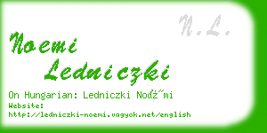 noemi ledniczki business card
